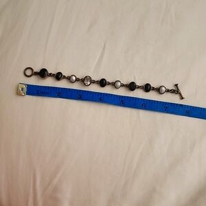 Vintage Semi Precious Stone And Silver Bracelet